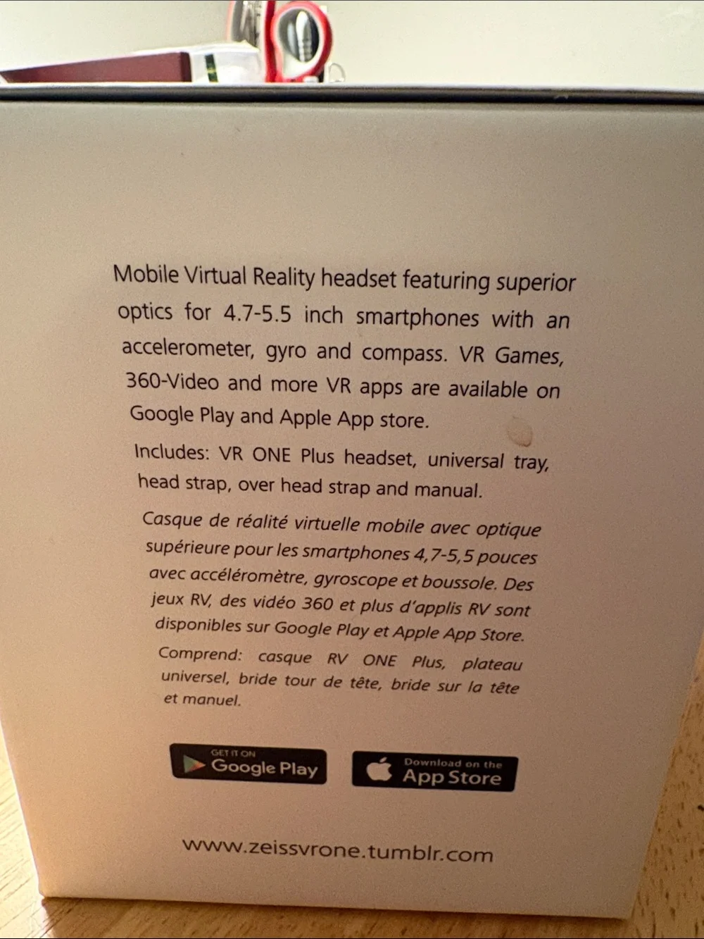 VR One Plus Virtual Reality Headset — Black and White